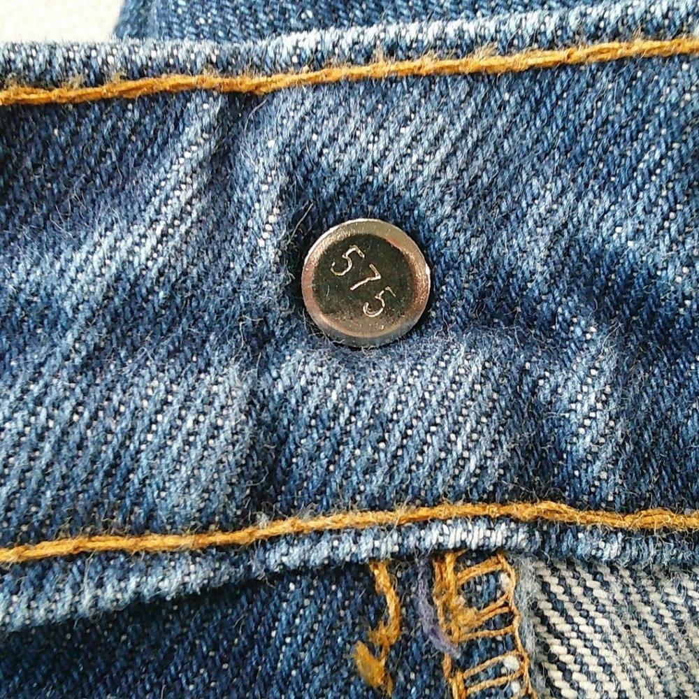 Levi's 517 Bootcut Jeans Mens 38x31 Blue Vintage Orange Tab Made in USA 1992 - Picture 9 of 11